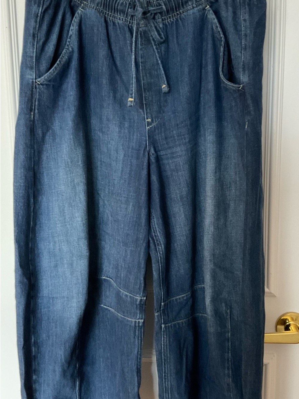Women’s Blue Denim Drawstring Jeans